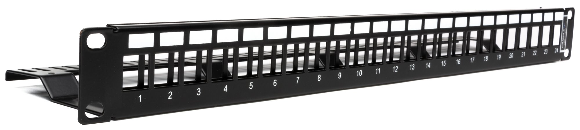 Camplex CMX-KP-1001 Keystone Patch Panel -  Blank 1U/1RU 24-Port with Cable Manager