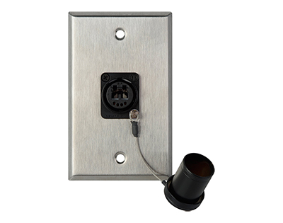 WPL-1214 1-Gand Stainless Steel Wall Plate with Dust Cap