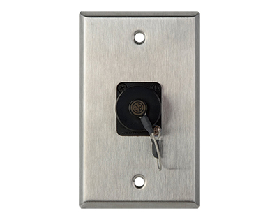 WPL-1214 1-Gand Stainless Steel Wall Plate with Dust Cap