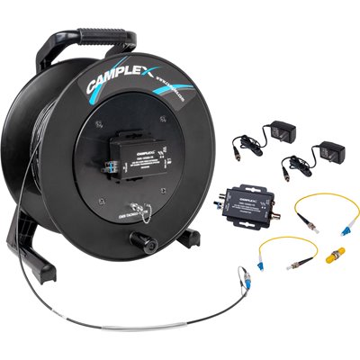 Camplex 12G-SDI Fiber Optic Converter/Extender & Tactical Cable Reel System
